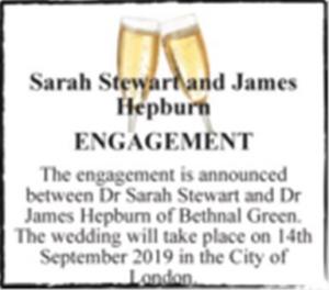 Sarah Stewart and James Hepburn
